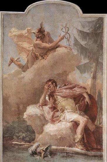 TIEPOLO, Giovanni Domenico Mercury Appearing to Aeneas Germany oil painting art